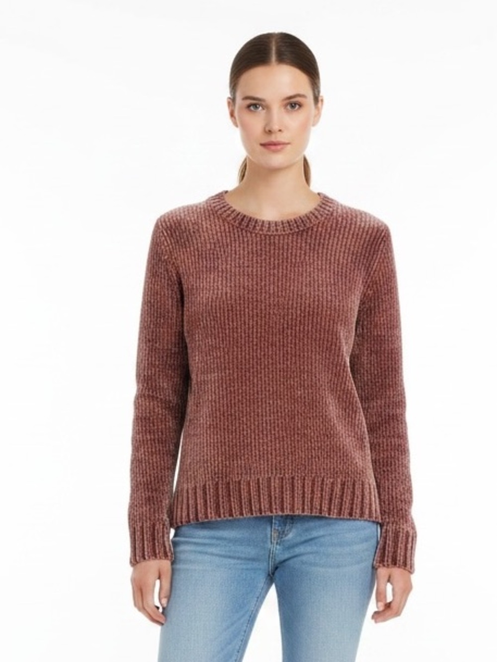 Orvis | Chenille crew neck long sleeve sweater size medium